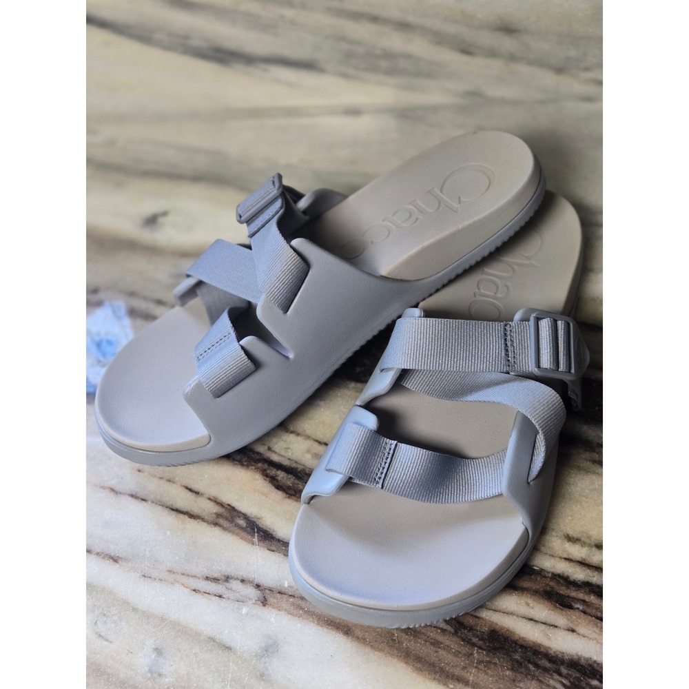 Chaco Chillos Slide Sandals Womens 12 Grey Adjustable Straps LUVSEAT EVA‎